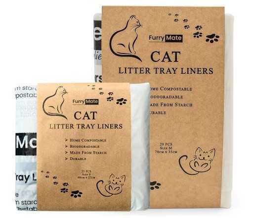 Biodegradable Cat Litter Tray Liners Small Medium Furry Mate